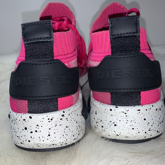 Diesel Pink Carnation Sneakers Size 6.5 - Picture 5 of 6